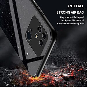 Θήκη Xiaomi Redmi 10C OEM σχέδιο Starry Moon με πλάτη από Tempered Glass και εσωτερικό TPU - Image 4