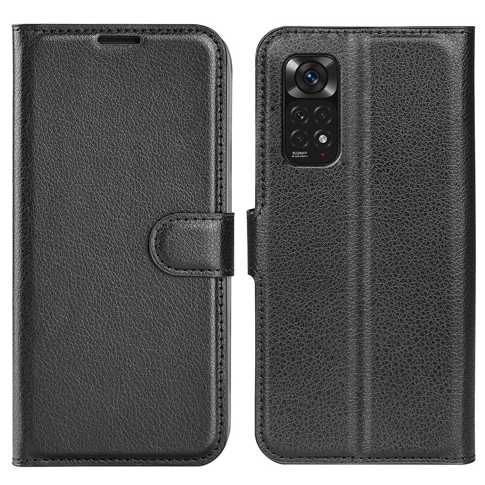 Θήκη Xiaomi Redmi Note 11 / 11S OEM Litchi Skin Leather με βάση στήριξης