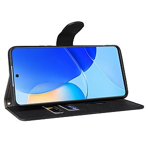 Θήκη Huawei Nova 9 Se OEM Leather Skin touch Feeling με βάση στήριξης, υποδοχές καρτών και μαγνητικό κούμπωμα μαύρο - Image 3