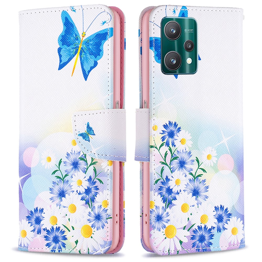 Θήκη Realme 9 Pro OEM Blue Butterfly & Flowers με βάση στήριξης Θήκη Realme 9 Pro OEM Blue Butterfly & Flowers με βάση στήριξης