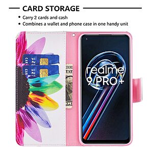 Θήκη Realme 9 / 9 Pro Plus 5G OEM Colorful Petals με βάση στήριξης, υποδοχές καρτών και μαγνητικό κούμπωμα Flip Wallet από συνθετικό δέρμα και TPU - Image 5