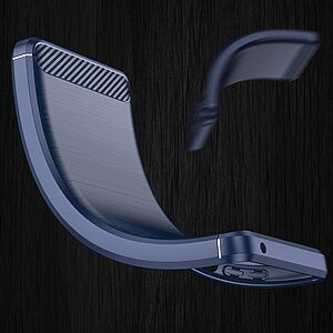 Θήκη Realme 9 / 9 Pro Plus 5G Mad Mask Soft Skin Brushed TPU Carbon Πλάτη μπλε - Image 3