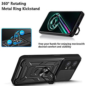 Θήκη Realme 9 / 9 Pro Plus 5G Mad Mask Camshield Armor Guard Πλάτη με προστασία για την κάμερα, Kickstand και Βάση στήριξης από σκλήρό Premium TPU μπλε - Image 5