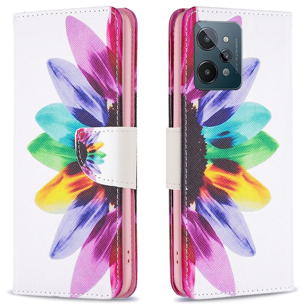 Θήκη Realme C31 OEM Colorful Petals με βάση στήριξης Θήκη Realme C31 OEM Colorful Petals με βάση στήριξης