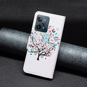 Θήκη Realme C31 OEM Flowered Tree με βάση στήριξης, υποδοχές καρτών και μαγνητικό κούμπωμα Flip Wallet από συνθετικό δέρμα και TPU - Image 5