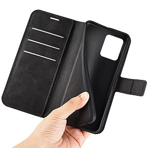 Θήκη Realme C31 Mad Mask Leather Wallet Case V2 με βάση στήριξης, υποδοχές καρτών και μαγνητικό κούμπωμα Flip Wallet από συνθετικό δέρμα μαύρο - Image 5