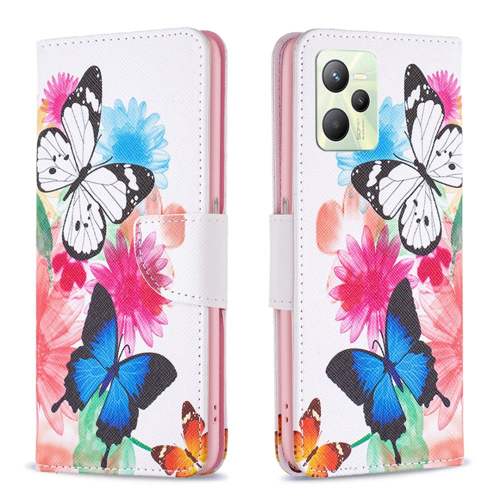 Θήκη Realme C35 OEM Vivid Butterflies με βάση στήριξης Θήκη Realme C35 OEM Vivid Butterflies με βάση στήριξης