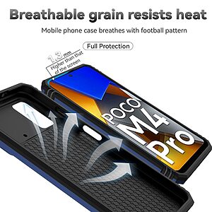Θήκη Xiaomi Poco M4 Pro 4G Mad Mask Camshield Armor Guard Πλάτη με προστασία για την κάμερα, Kickstand και Βάση στήριξης από σκλήρό Premium TPU μπλε - Image 4