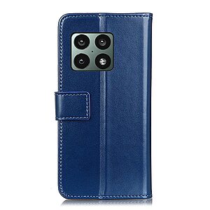 Θήκη OnePlus 10 Pro 5G OEM PU Leather Wallet Case με βάση στήριξης, υποδοχές καρτών και μαγνητικό κούμπωμα Flip Wallet από συνθετικό δέρμα και TPU μπλε - Image 3