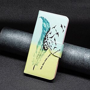 Θήκη OnePlus 10 Pro 5G OEM Feather & Birds με βάση στήριξης, υποδοχές καρτών και μαγνητικό κούμπωμα Flip Wallet από συνθετικό δέρμα και TPU πολύχρωμο - Image 5