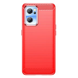 Θήκη OnePlus Nord CE 2 5G Mad Mask Soft Skin Brushed TPU Carbon Πλάτη κόκκινο ανοιχτό - Image 3