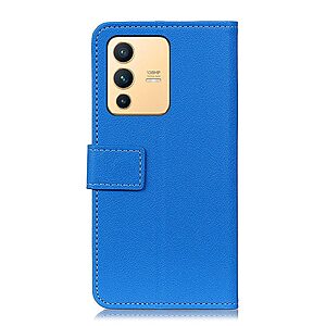 Θήκη Vivo V23 5G OEM Leather Wallet Case με βάση στήριξης, υποδοχές καρτών και μαγνητικό Back κούμπωμα Flip Wallet από συνθετικό δέρμα μπλε - Image 3