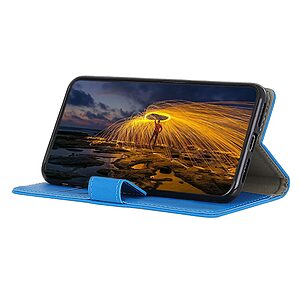 Θήκη Vivo V23 5G OEM Leather Wallet Case με βάση στήριξης, υποδοχές καρτών και μαγνητικό Back κούμπωμα Flip Wallet από συνθετικό δέρμα μπλε - Image 5