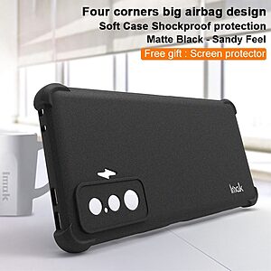 Θήκη Xiaomi Poco F4 GT 5G IMAK Airbag Matte Series με ενισχυμένες γωνίες από Premium ανθεκτικό TPU μαύρο - Image 3