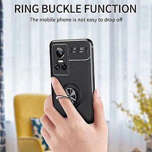 Θήκη Realme GT Neo3 OEM Magnetic Ring Kickstand / Μαγνητικό δαχτυλίδι / Βάση στήριξης TPU μαύρο - Image 5