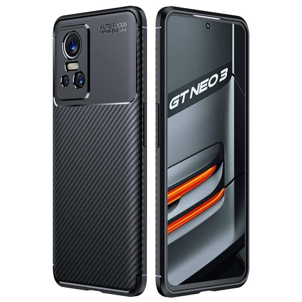 Θήκη Realme GT Neo3 Mad Mask Beetle Series Carbon Fiber Πλάτη TPU μαύρο