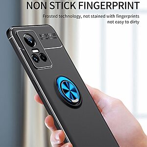 Θήκη Realme GT Neo3 OEM Magnetic Ring Kickstand / Μαγνητικό δαχτυλίδι / Βάση στήριξης TPU μαύρο / κόκκινο - Image 3