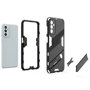 Θήκη Samsung Galaxy M13 OEM Armor Guard Kickstand με ενισχυμένη Πλάτη και Βάση στήριξης από σκλήρό Premium TPU πράσινο - Image 3