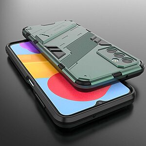 Θήκη Samsung Galaxy M13 OEM Armor Guard Kickstand με ενισχυμένη Πλάτη και Βάση στήριξης από σκλήρό Premium TPU πράσινο - Image 4