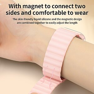 Kingxbar Magnetic Λουράκι Σιλικόνης για (Apple Watch 42/44/45mm) κόκκινο - Image 4