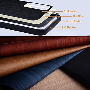 Θήκη Samsung Galaxy Z Flip4 5G AIORIA Aioria Πλάτη με υφή δερματίνης και σχέδιο ξύλο από σκληρό πλαστικό μαύρο - Image 3