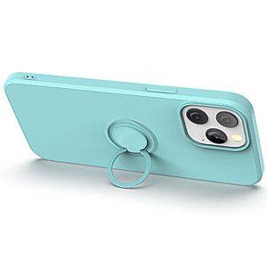 Θήκη iPhone 14 Pro Max OEM Ultra Thin Matte Premium Πλάτη με ημίσκληρο TPU και δαχτυλίδι στήριξης μαύρο - Image 3