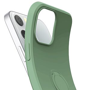 Θήκη iPhone 14 Pro Max OEM Ultra Thin Matte Premium Πλάτη με ημίσκληρο TPU και δαχτυλίδι στήριξης μαύρο - Image 4