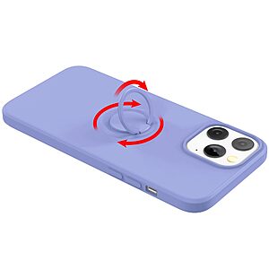 Θήκη iPhone 14 Pro OEM Ultra Thin Matte Premium Πλάτη με ημίσκληρο TPU και δαχτυλίδι στήριξης ροζ - Image 2