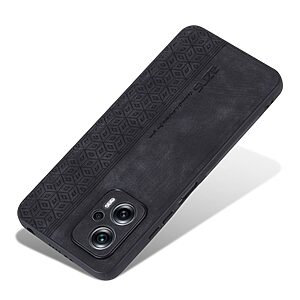 Θήκη Xiaomi Poco X4 GT 5G AZNS Imprinted Series Πλάτη με ανάγλυφη επιφάνεια από συνθετικό δέρμα και TPU μαύρο - Image 3