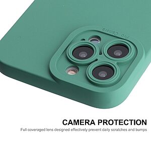 Θήκη iPhone 14 Pro ENKAY HAT Prince Soft Liquid Silicone Πλάτη από Premium TPU πράσινο - Image 4