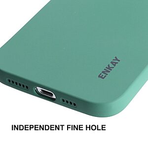 Θήκη iPhone 14 Pro ENKAY HAT Prince Soft Liquid Silicone Πλάτη από Premium TPU πράσινο - Image 5