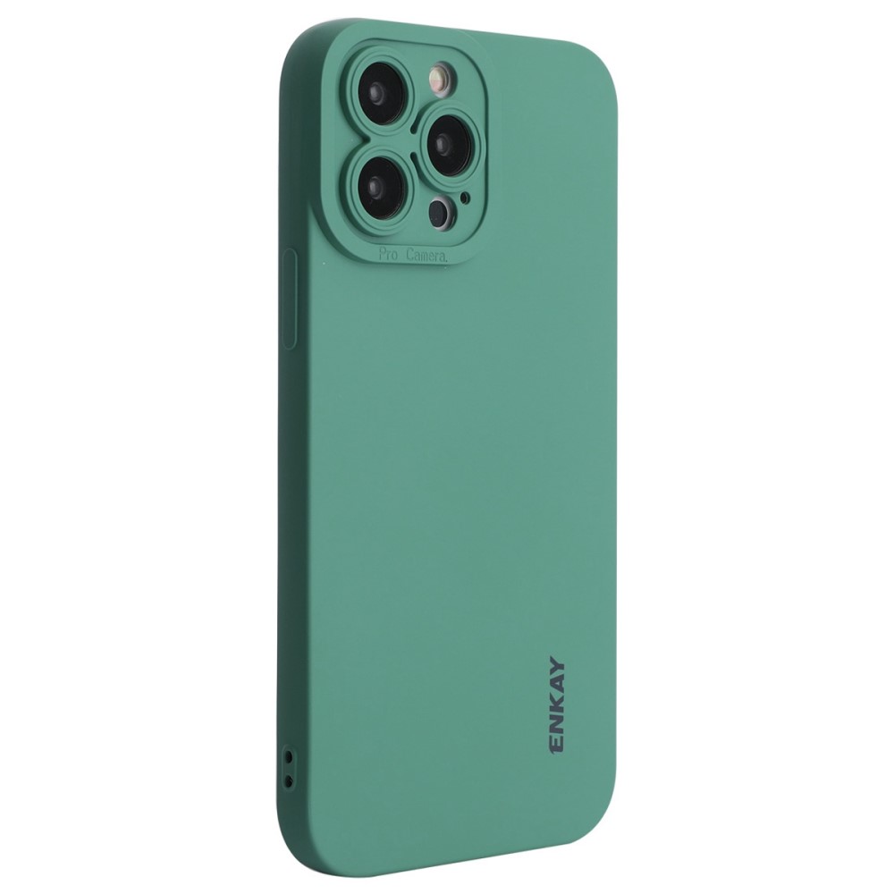 Θήκη iPhone 14 Pro ENKAY HAT Prince Soft Liquid Silicone Πλάτη από Premium TPU πράσινο