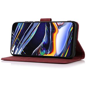 υποδοχές καρτών και μαγνητικό κούμπωμα κόκκινο