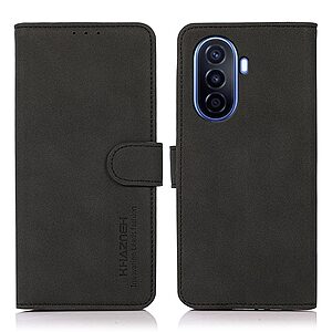 Θήκη Huawei Nova Y70 KHAZNEH Litchi Skin Texture Leather με βάση στήριξης