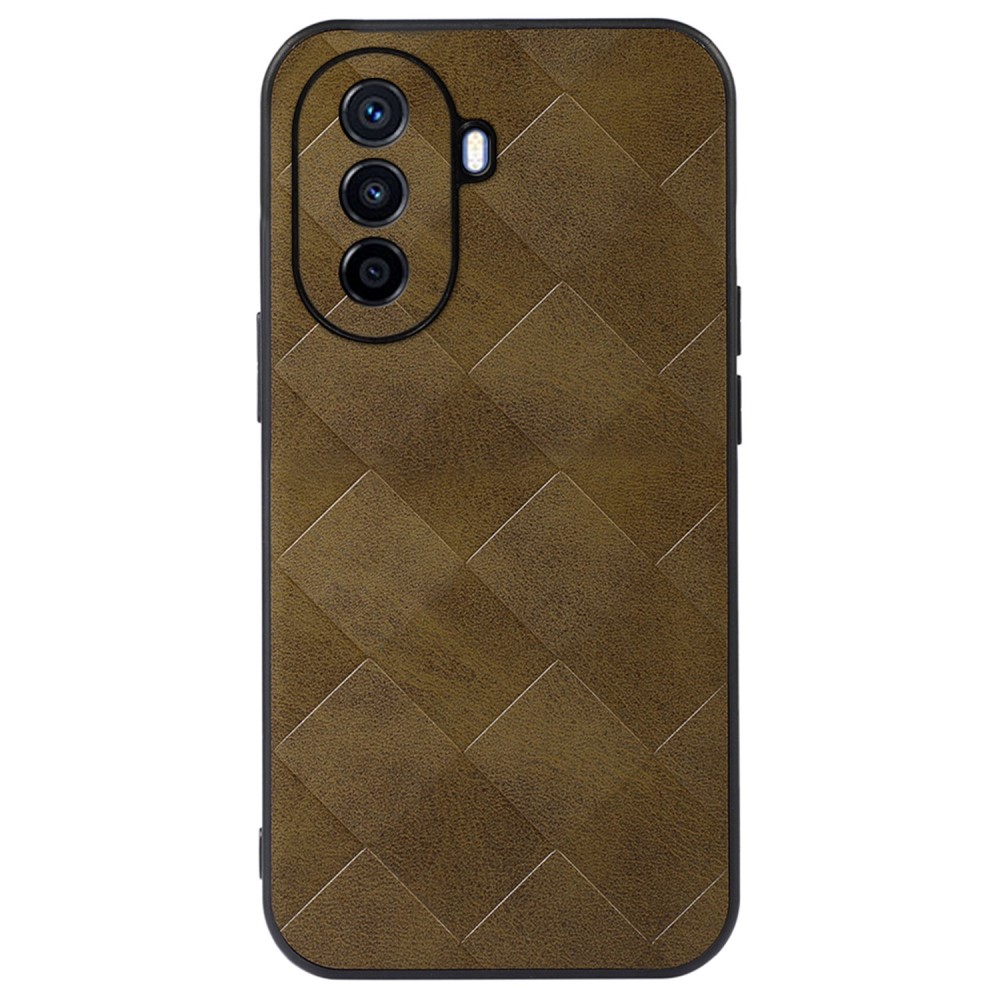 Θήκη Huawei Nova Y70 Mad Mask Leather Grid Texture Series Πλάτη Shock-Proof από συνθετικό δέρμα και TPU πράσινο
