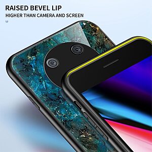 Θήκη Huawei Nova Y90 OEM σχέδιο Marble με Πλάτη Tempered Glass TPU σμαραγδί - Image 5