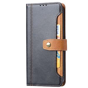 Θήκη iPhone 14 Pro Mad Mask Leather Wallet Business Golden Clasp με βάση στήριξης, υποδοχές καρτών και μαγνητικό κούμπωμα μαύρο - Image 4