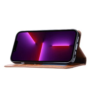 Θήκη iPhone 14 Pro Mad Mask Leather Wallet Business Golden Clasp με βάση στήριξης, υποδοχές καρτών και μαγνητικό κούμπωμα πράσινο - Image 3