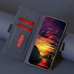 Θήκη Huawei Nova Y90 Mad Mask Twill Texture Side Series με βάση στήριξης, υποδοχή καρτών και μαγνητικό κούμπωμα Flip Wallet από συνθετικό δέρμα και TPU μπλε - Image 5