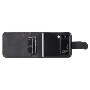 Θήκη Samsung Galaxy Z Flip4 5G Mad Mask Leather Wallet Case με βάση στήριξης, υποδοχές καρτών και μαγνητικό κούμπωμα Flip Wallet από συνθετικό δέρμα και σκληρό πλαστικό μαύρο - Image 5