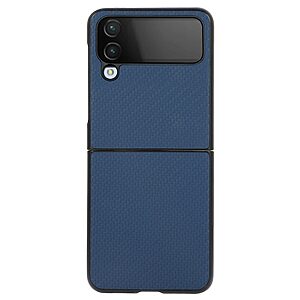Θήκη Samsung Galaxy Z Flip4 5G Mad Mask σχέδιο Carbon Fiber Πλάτη από σκληρό πλαστικό μπλε