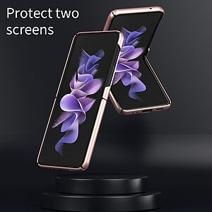 Θήκη Samsung Galaxy Z Flip4 5G Mad Mask Ultra Thin Matte Premium Πλάτη από σκληρό πλαστικό ροζ χρυσό - Image 5