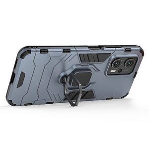 Θήκη Xiaomi Poco X4 GT 5G Mad Mask Πλάτη Thin Armor με Μαγνητικό δαχτυλίδι και Βάση στήριξης TPU μπλε - Image 3