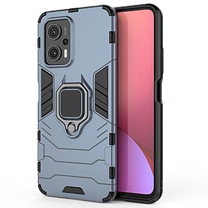 Θήκη Xiaomi Poco X4 GT 5G Mad Mask Πλάτη Thin Armor με Μαγνητικό δαχτυλίδι και Βάση στήριξης TPU μπλε