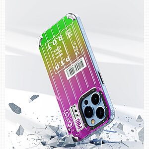 Θήκη iPhone 14 Pro ROCK Gradient Color Pet Series με εξαιρετικά ενυσχιμένες γωνίες Πλάτη από Premium TPU πορτοκαλί / πράσινο - Image 4