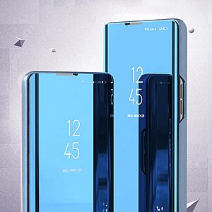 Θήκη Xiaomi 12 Lite 5G Mad Mask Mirror Surface Series Flip Window δερματίνη ασημί - Image 3
