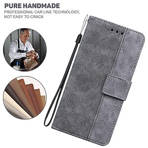 Θήκη Xiaomi 12 Lite 5G Mad Mask Leather Wallet Case Geometry Style με βάση στήριξης, υποδοχές καρτών και μαγνητικό κούμπωμα Flip Wallet από συνθετικό δέρμα γκρι - Image 4