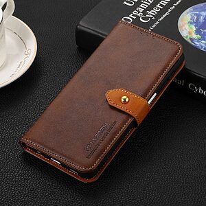 Θήκη Xiaomi 12 Lite 5G KHAZNEH Leather Wallet Golden Clasp με βάση στήριξης, υποδοχές καρτών και μαγνητικό κούμπωμα καφέ - Image 5