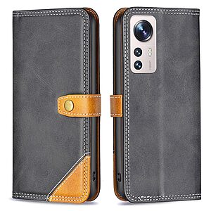 Θήκη Xiaomi 12 Lite 5G BINFEN COLOR Leather Wallet Double Stitching Lines με βάση στήριξης