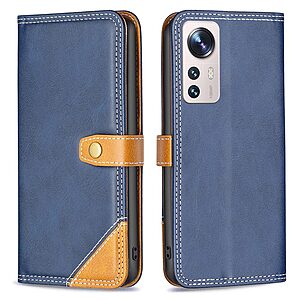 Θήκη Xiaomi 12 Lite 5G BINFEN COLOR Leather Wallet Double Stitching Lines με βάση στήριξης